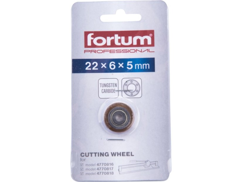FORTUM 4770815 kolečko řezací ložiskové, 22x6x5mm, SK