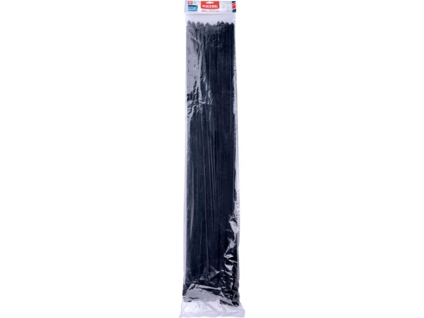 EXTOL PREMIUM 8856180 pásky stahovací na kabely černé, 900x12,4mm, 50ks, nylon PA66
