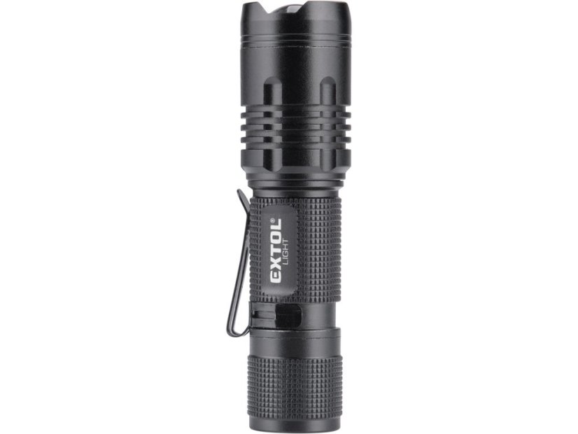 EXTOL LIGHT svítilna 400lm, zoom, USB nabíjení, CREE XTE 5W