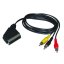 Solight SSV0301E SCART kabel, SCART konektor - 3x CINCH konektor, přepínatelný, 1m, sáček