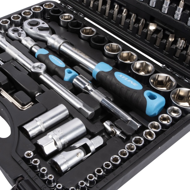 XTLINE XT40108 sada hlavic 1/4"-1/2" 108 dílů