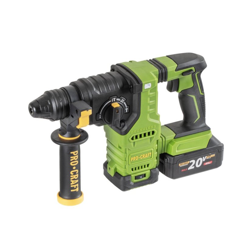 Procraft PHA30 aku kombinované kladivo SDS-plus 2,8 J 20 V 2x4Ah