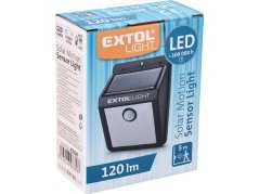 EXTOL LIGHT 43130 světlo nástěnné s pohybovým čidlem, 120lm, solární nabíjení