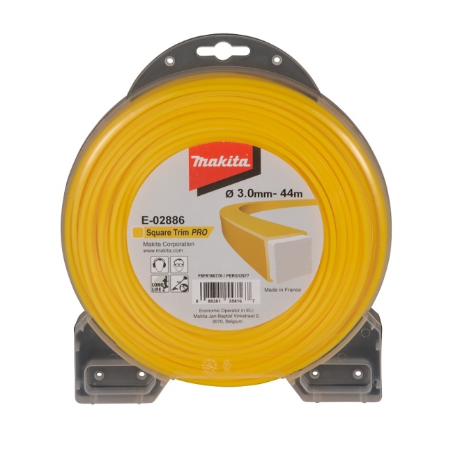 Makita E-02886 struna nylonová Pro 3,0mm, 44m, žlutá, hranatá = old369224803