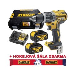 Dewalt DCD796M2 HOKEJ EDICE aku příklepový šroubovák 18V 2x4,0Ah nabíječka,kufr+Dárek šála České hokejové reprezentace