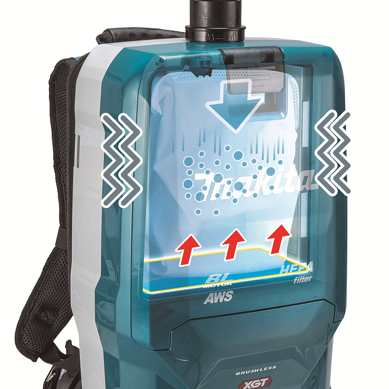 Makita VC011GZ aku-vysavač zádový Li-ion XGT 40V,bez aku