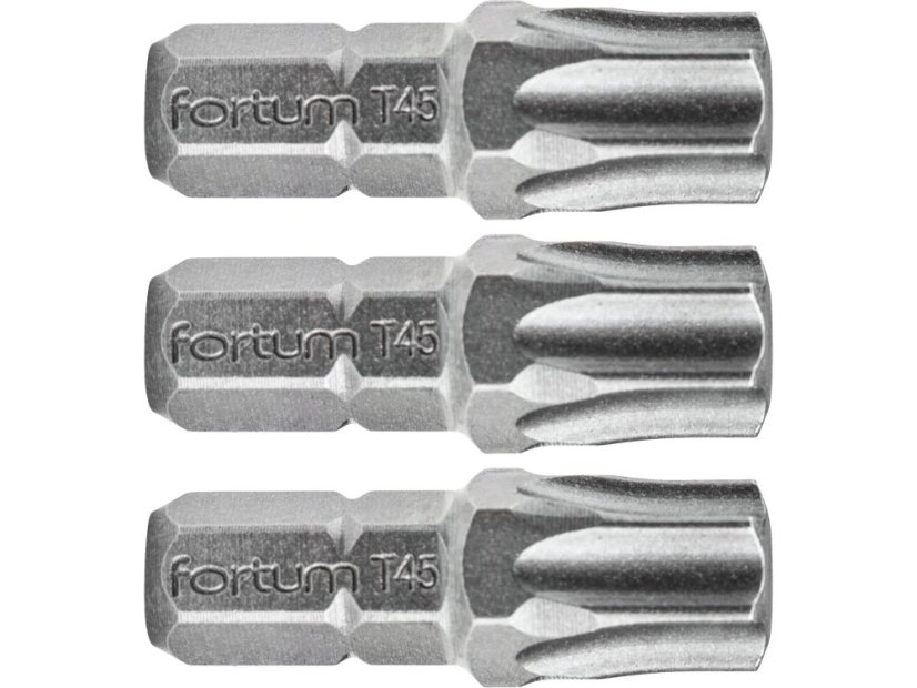 FORTUM 4741445 hrot TORX, sada 3ks, T 45x25mm, S2