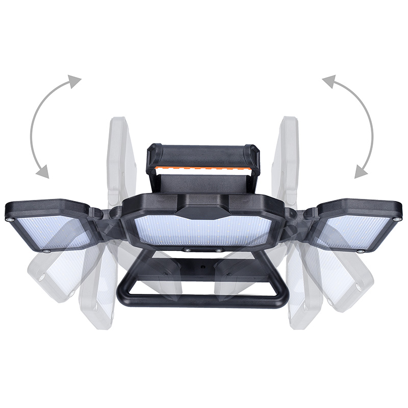 Solight WM-50W-RE LED reflektor 50W, přenosný, nabíjecí, 5000lm, oranžovo-černý