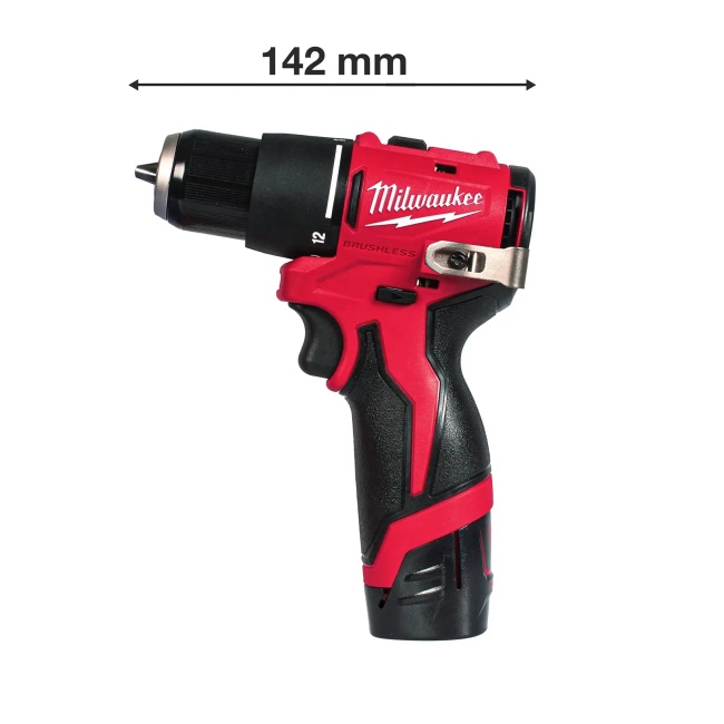 Milwaukee M12 BLPDRC-202C aku příklepová vrtačka 2x2Ah 4933500422