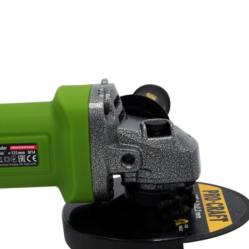 Procraft SPW1050 Bruska úhlová 125mm PW1050 + 10x řezný kotouč, 2x lamelový kotouč