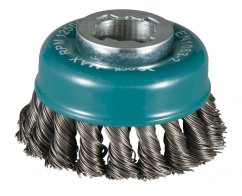 Makita D-73380 miskovitý kartáč z ocelového drátu-splétaný drát průměr 0,5mm X-LOCK 80mm