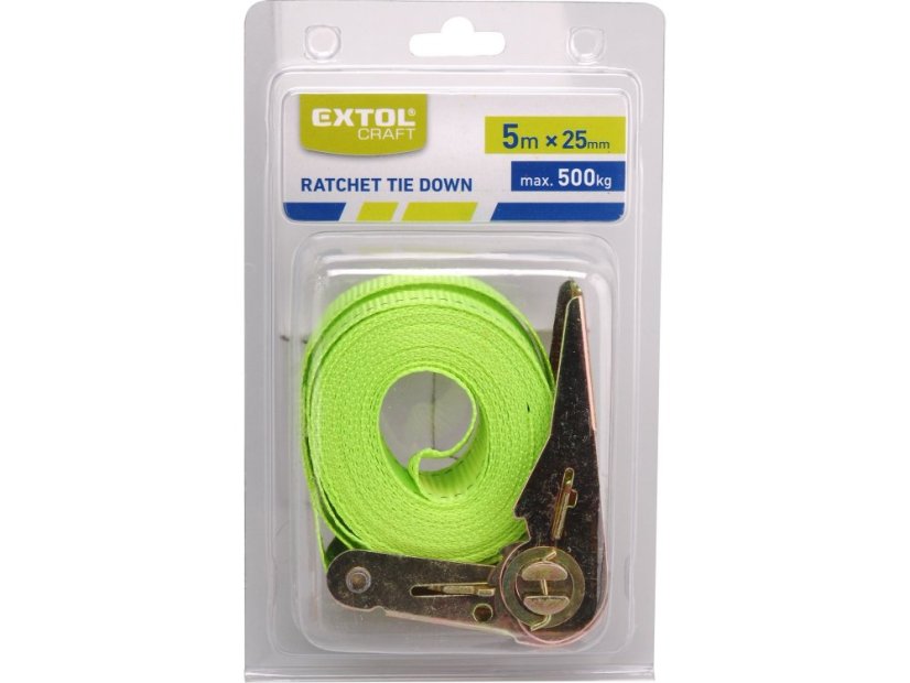 EXTOL CRAFT 96700 pás upínací ráčnový, 5m x 25mm, max. 500kg