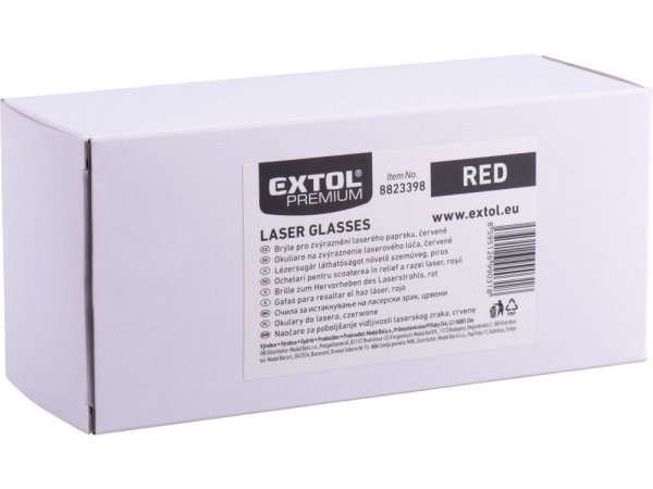 EXTOL PREMIUM 8823398 brýle pro zvýraznění laser. paprsku, červené