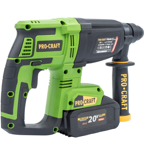 Procraft PHA40bb aku kombinované kladivo SDS-plus 20 V 2,6 J (bez baterie a nabíječky)