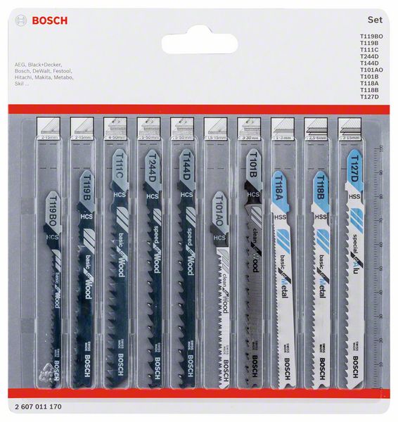 Bosch 2607011170 pilové plátky Wood+Metal 10ks Bosch 2607011170 pilové plátky Wood+Metal 10ks