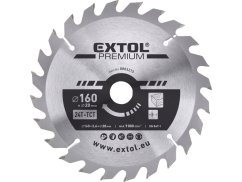 EXTOL PREMIUM 8803213 kotouč pilový s SK plátky, O 160x2,6x20mm, 24T