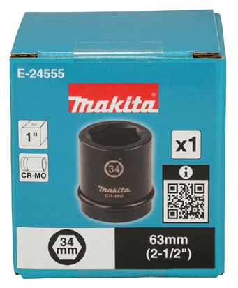 Makita E-24555 klíč nástrčný 1", čtyřhran, 34x63 mm