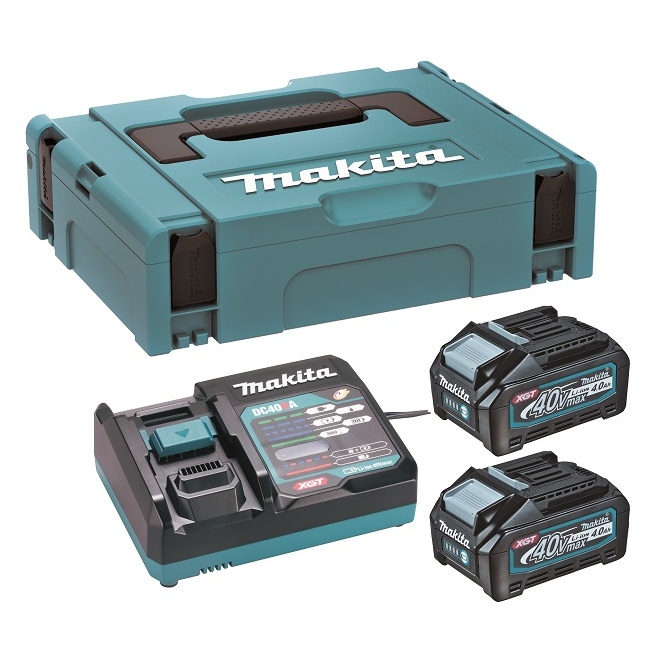 Makita 191J97-1 sada Li-ion XGT 40V 2x akumulátor BL4040 + nabíječka DC40RA