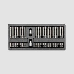 HONITON Sada zástrčných hlavic 10mm SPLINE TRX IMBUS 3/8"1/2" 40 dílů, plastové plato