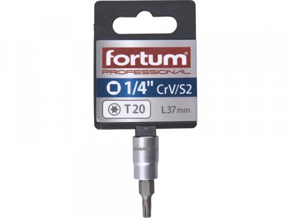 FORTUM 4701722 hlavice zástrčná 1/4" hrot TORX, T 20, L 37mm