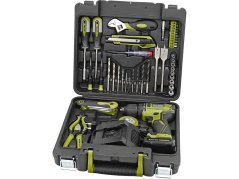 Extol Craft vrtací šroubovák aku, BRUSHLESS, 1x12V 2Ah Li-ion s nářadím, sada 46ks
