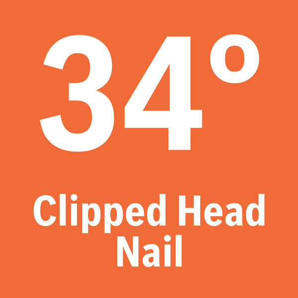 Hřebík se zkosenou hlavou o 34°.