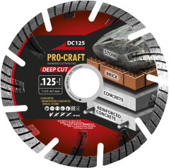 Procraft DC125 diamantový řezný kotouč Deep Cut železobeton 125mm