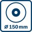 Průměr disku 150 mm.