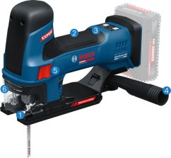 Přímočará pila Bosch EXST18V-155S s bezkartáčovým motorem. Přímočará pila Bosch EXST18V-155S s bezkartáčovým motorem.