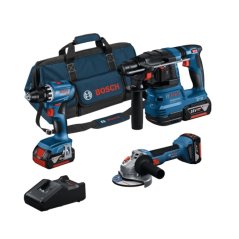 Bosch GSR 18V-45+GBH 18V-22+GWS 18V-8 aku sada nářadí 18V 3x 4Ah 0615A5007L