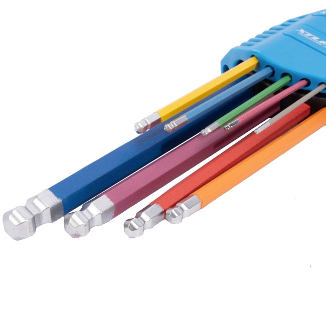 XTLINE XT0819 Sada imbus klíčů s kuličkou 9 dílů prodloužené 1,5-10 mm