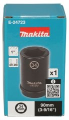 Makita E-24723 klíč nástrčný hluboký 1", čtyřhran, 34x90 mm