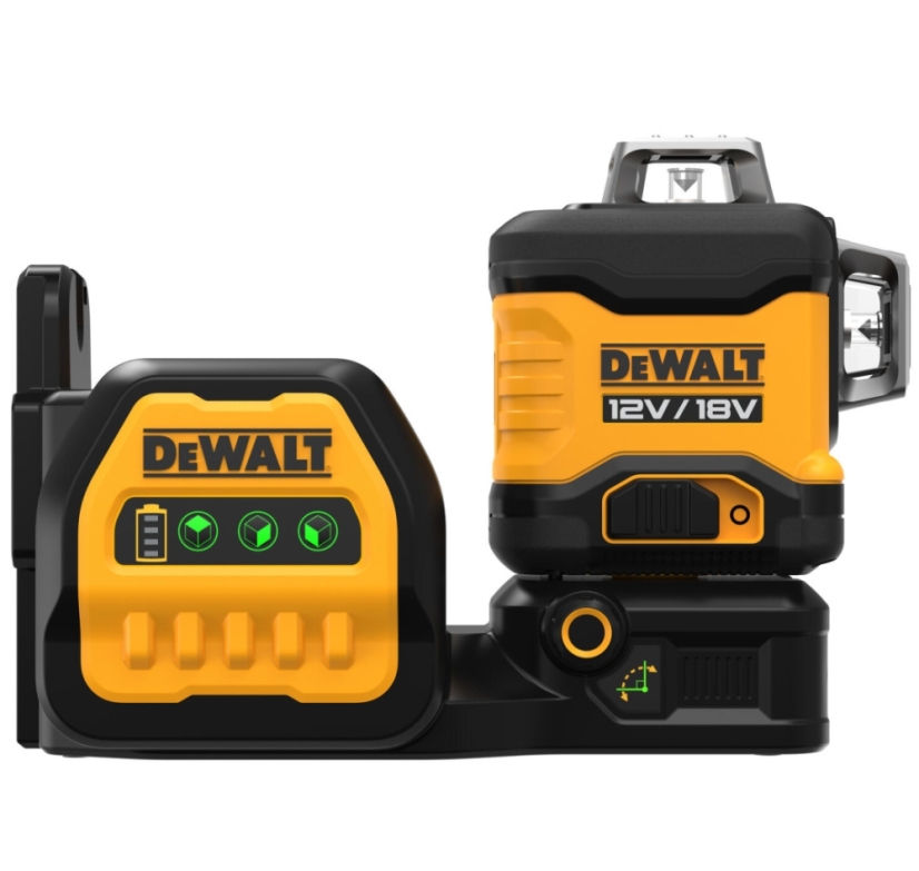 DeWalt DCE089NG18-XJ 12V nebo 18V 3 x 360° zelený laser, dosah bez/s detektorem 35/50 m, bez akumulátoru a nabíječky