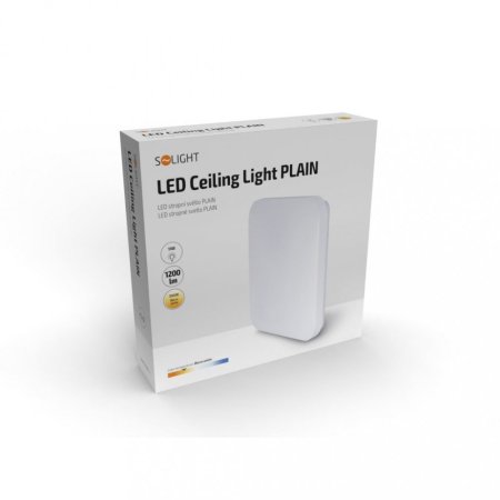 Solight WO789 LED stropní světlo Plain, 15W, 1200lm, 3000K, čtvercové, 28cm