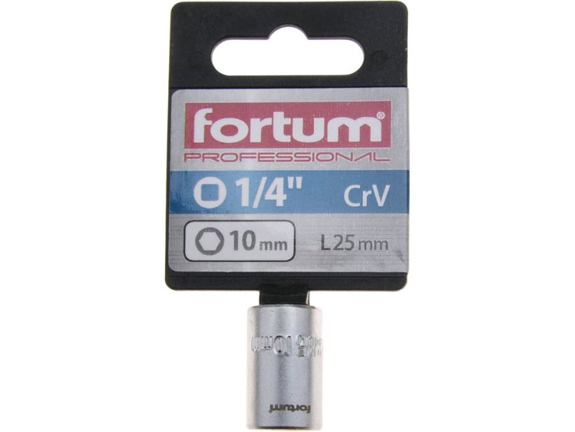 FORTUM 4701410 hlavice nástrčná 1/4", 10mm, L 25mm