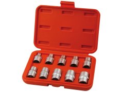 EXTOL PREMIUM 8818128 hlavice nástrčné vnitřní TORX, sada 10ks, 1/2", CrV/S2