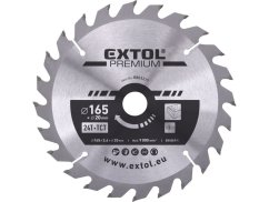 EXTOL PREMIUM 8803217 kotouč pilový s SK plátky, O 165x2,6x20mm, 24T