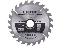 EXTOL PREMIUM 8803220 kotouč pilový s SK plátky, O 184x3,0x30mm, 24T