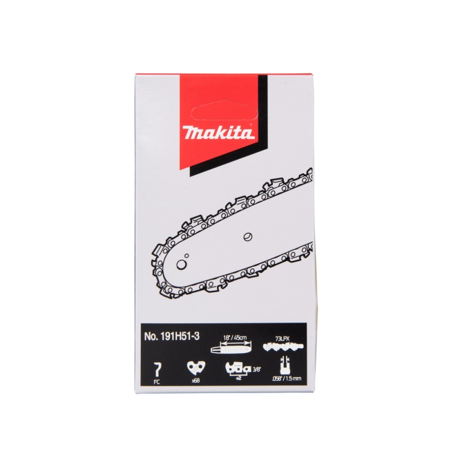 Makita 191H51-3 řetěz pilový 45cm 1.5mm 3/8" 68čl Makita = old 528099668, 528099768, 958099068