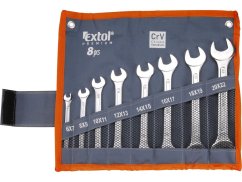 EXTOL PREMIUM 6119 klíče ploché, sada 8ks, 6-22mm, CrV