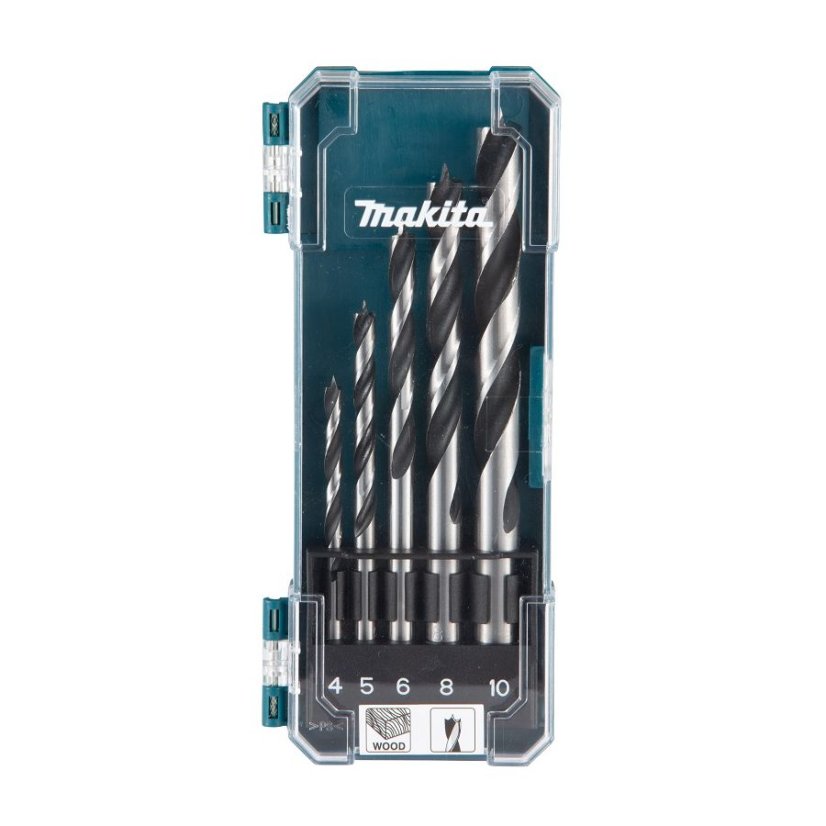 Makita D-72861 sada vrtáků do dřeva 4;5;6;8;10mm, 5ks Makita D-72861 sada vrtáků do dřeva 4;5;6;8;10mm, 5ks
