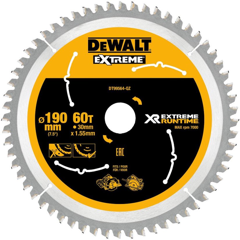 DeWalt DT99564 kotouč pilový 190x30mm, 60z