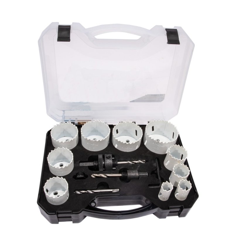XTline M24751P 14 dílná sada vykružovacích bimetalových korunek 19-64 mm, plastový box