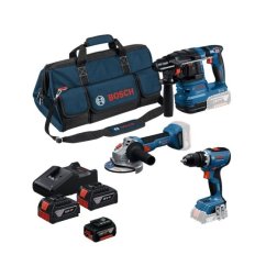 Bosch aku sada nářadí 18 V GSB 18V-65 + GWS 18V-11 + GBH 18V-22 3x5Ah 0615A500AH
