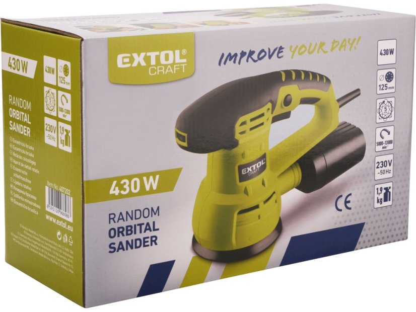 EXTOL CRAFT 407202 bruska excentrická, 125mm, 430W