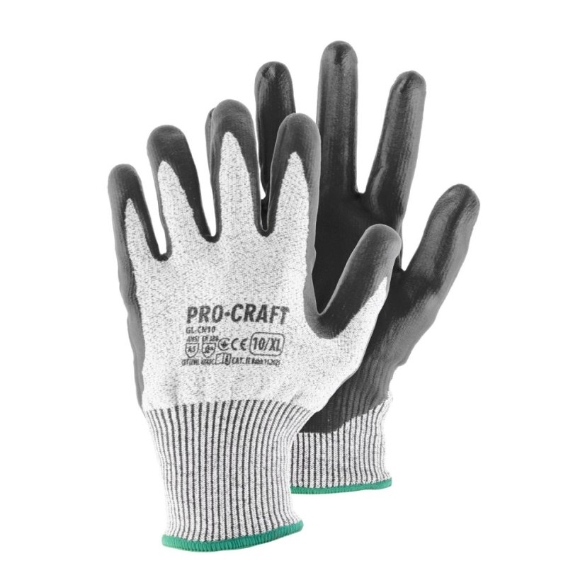 Procraft GL-CN8 Pracovní rukavice M nitrilové odolné proti proříznutí