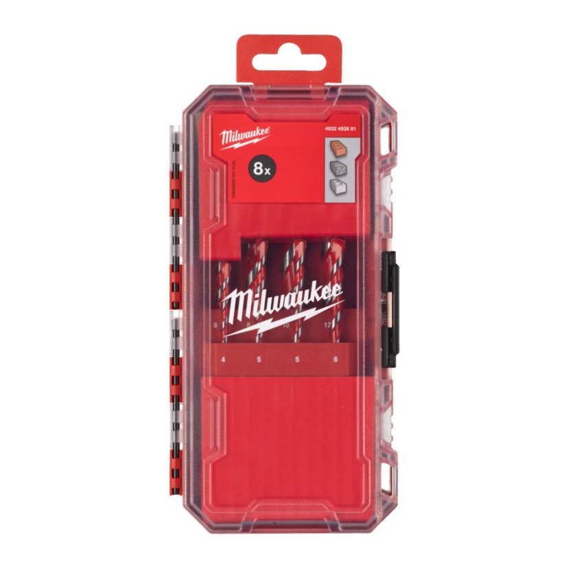 Milwaukee 8 dílná sada vrtáků do betonu Premium 4-12 mm 4932493881
