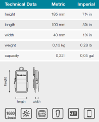 Makita E-15556 pouzdro na opasek pro smartphone 90x40x165mm=oldE-05583