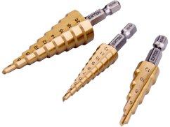 EXTOL CRAFT vrtáky stupňovité, sada 3ks, O 3-20mm, HSS