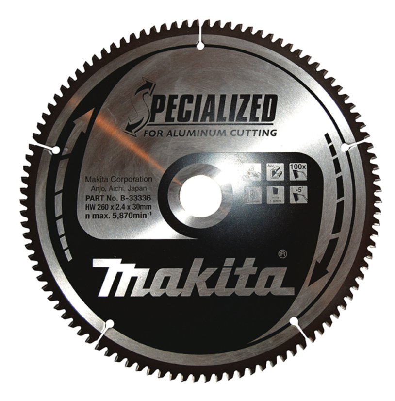 Makita B-33336 kotouč pilový hliník SPECIALIZED 260x30x2,4mm 100Z = old B-09662 Makita B-33336 kotouč pilový hliník SPECIALIZED 260x30x2,4mm 100Z = old B-09662